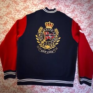 Ralph Lauren Kids Black and Red Varsity Jacket